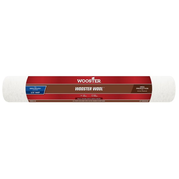 Wooster 18" Paint Roller Cover, 1/2" Nap, Shearling RR632-18